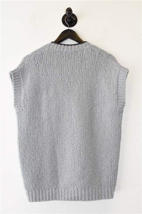 Slate Blue Brunello Cucinelli Sweater Vest, size L