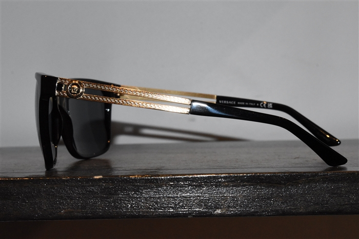 Black & Gold Versace Sunglasses, size O/S