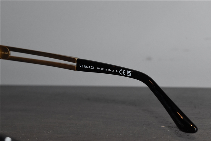 Black & Gold Versace Sunglasses, size O/S