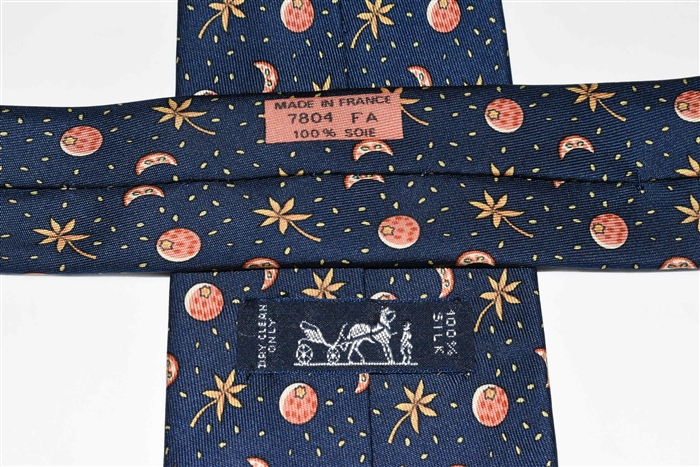 Navy Hermes Tie, size O/S