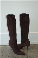 Chocolate Suede Jimmy Choo Boots, size 8