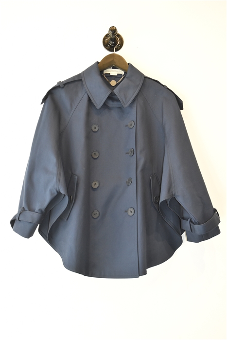 Navy Stella McCartney Poncho Jacket, size 6
