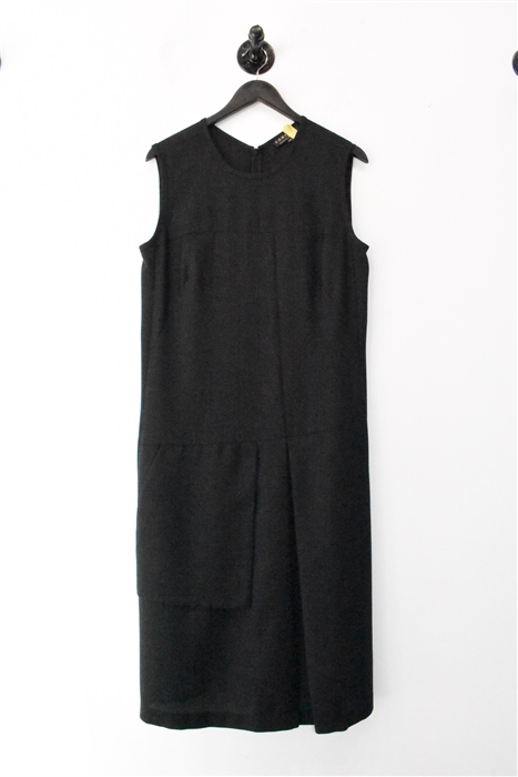 Basic Black Comrags Midi Dress, size L