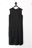 Basic Black Comrags Midi Dress, size L