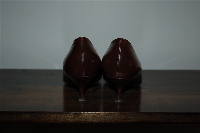 Chocolate Prada Kitten Heels, size 8.5