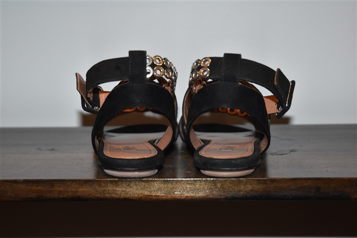 Black Suede Alaia Sandal, size 8
