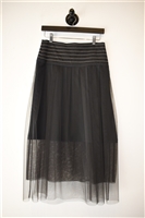 Basic Black Brunello Cucinelli A-Line Skirt, size 4