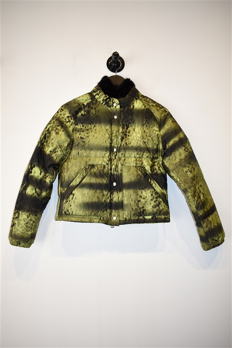 Acid Green Prada Puffer Jacket, size 6