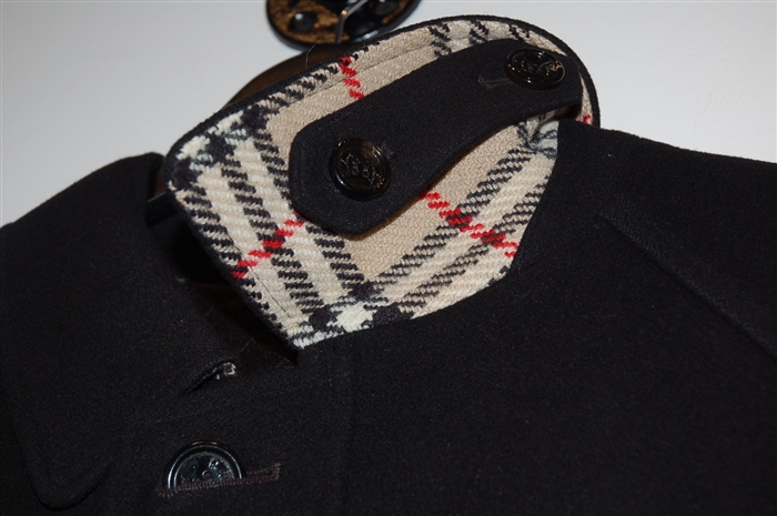 Basic Black Burberry Coat, size M