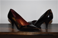 Black Leather Prada Pumps, size 6