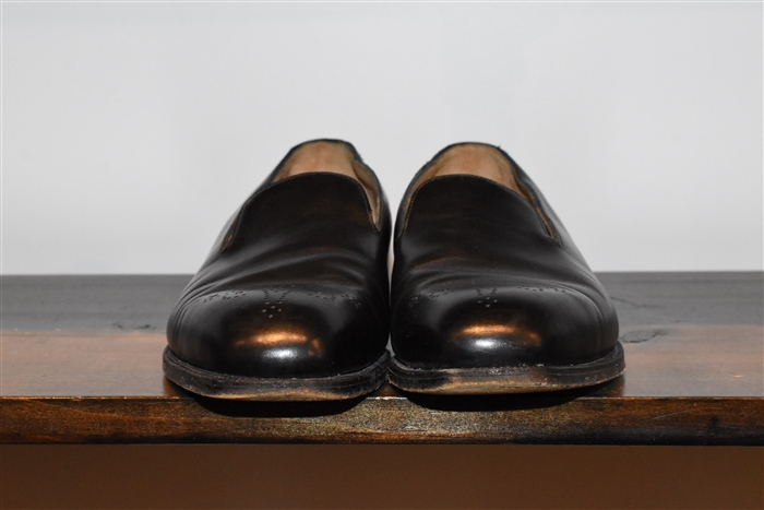 Black Leather Edward Green Loafer, size 7.5