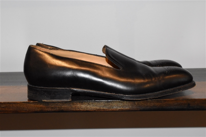 Black Leather Edward Green Loafer, size 7.5