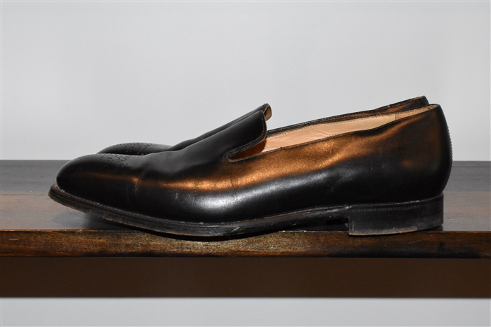 Black Leather Edward Green Loafer, size 7.5