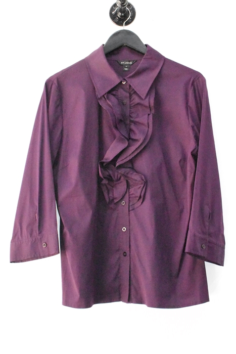 Deep Plum St. John Button Shirt, size 12