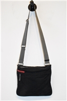 Black & Gray Prada Messenger, size S