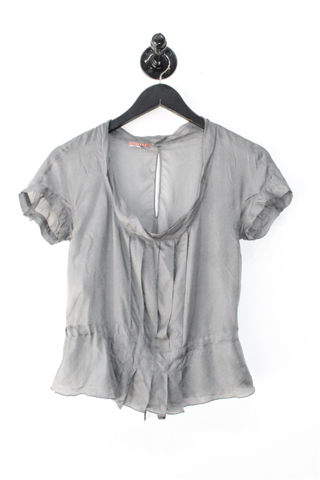 Carbon Prada Silk Top, size 2