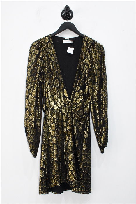 Black & Gold A.L.C. Wrap Dress, size 6