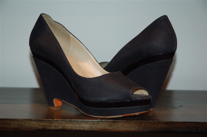 Navy Jil Sander Wedge, size 7