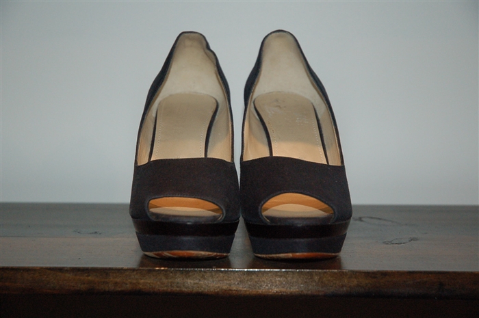 Navy Jil Sander Wedge, size 7