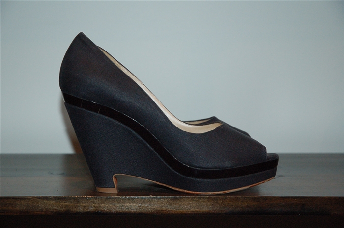 Navy Jil Sander Wedge, size 7