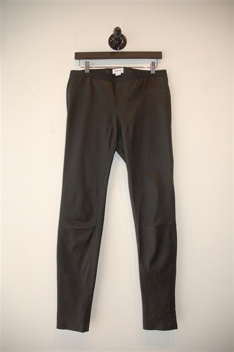 Black Leather Helmut Lang Leggings, size 10