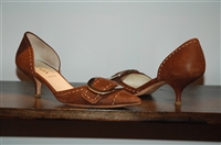 Chocolate Prada Kitten Heels, size 7