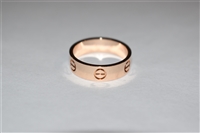 18K Rose Gold Cartier Ring, size O/S