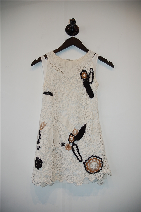 Cream Oscar de la Renta Sleeveless, size M