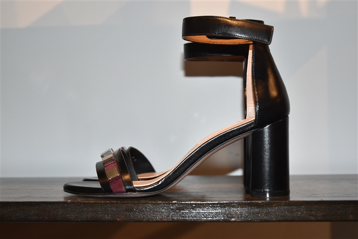 Black Leather Stuart Weitzman Sandal, size 7