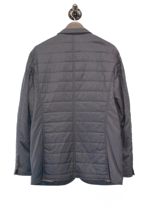 Navy Brunello Cucinelli Quilted Jacket, size M
