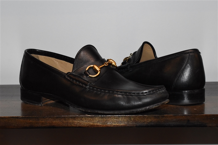 Black Leather Gucci Loafer, size 9.5
