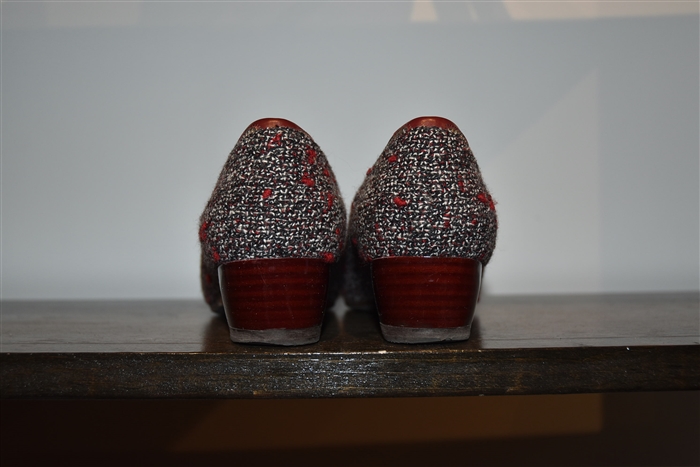 Burgundy Tweed Salvatore Ferragamo Kitten Heels, size 7.5