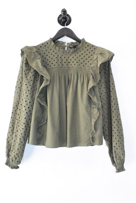 Military Green Maje Blouse, size M