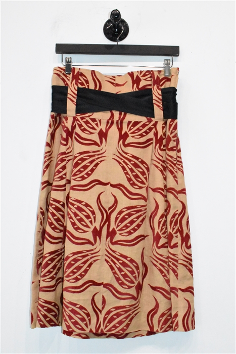 Floral Dries van Noten A-Line Skirt, size 8