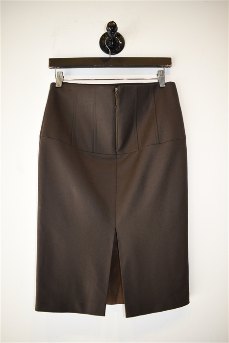 Espresso Brunello Cucinelli Pencil Skirt, size 6