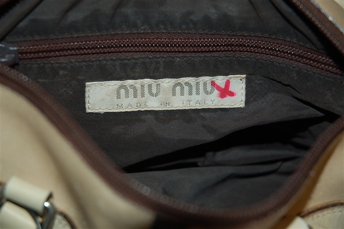 Mixed Neutrals Miu Miu Satchel, size S