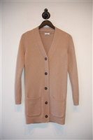 Soft Beige Brunello Cucinelli Long Cardigan, size S