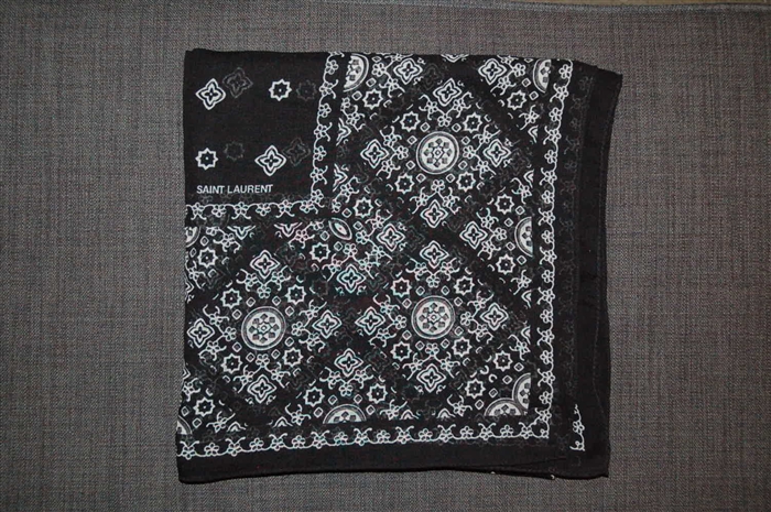 Black & White Saint Laurent Scarf, size O/S