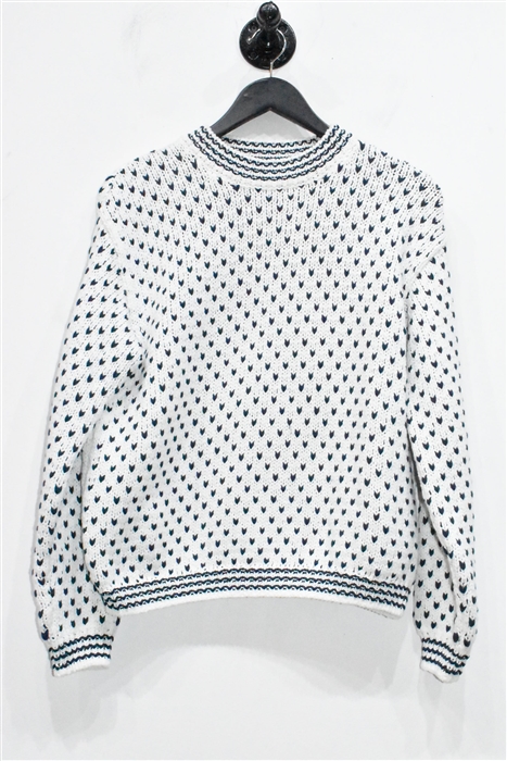 White & Navy Loro Piana Pullover, size XS