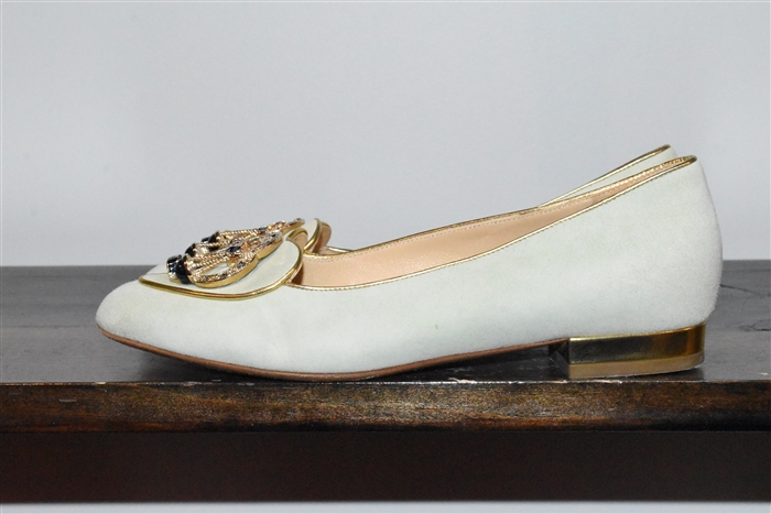 Mint Green Charlotte Olympia Flats, size 5