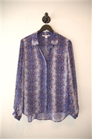 Snakeskin Diane von Furstenberg Button Blouse, size 8