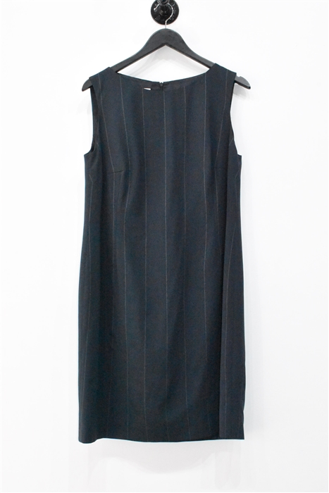 Gray Stripe Akris - Punto Sheath Dress, size 14