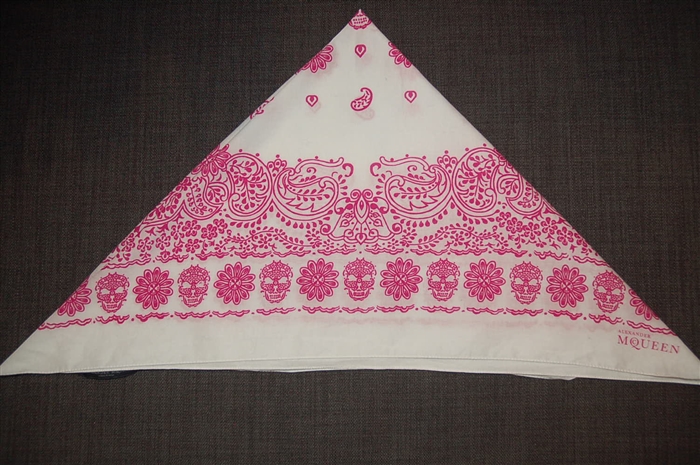 White & Pink Alexander McQueen Bandana, size O/S