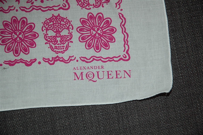 White & Pink Alexander McQueen Bandana, size O/S