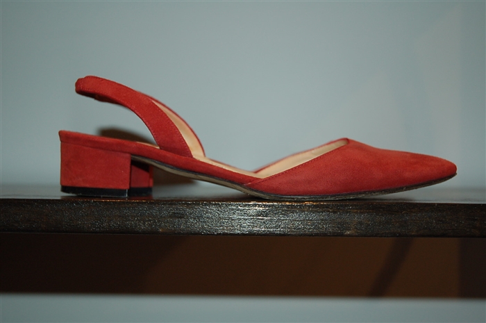 Persimmon Manolo Blahnik Kitten Heels, size 5.5