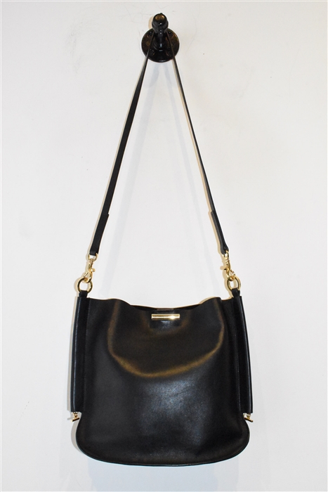 Black Leather Stuart Weitzman Shoulder Bag, size M