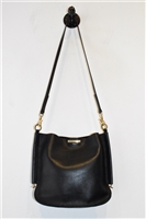 Black Leather Stuart Weitzman Shoulder Bag, size M