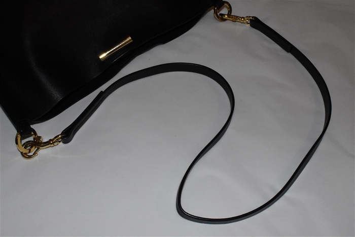 Black Leather Stuart Weitzman Shoulder Bag, size M