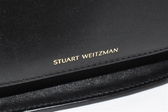 Black Leather Stuart Weitzman Shoulder Bag, size M