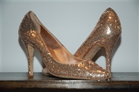 Rose Gold Manolo Blahnik Pumps, size 9.5